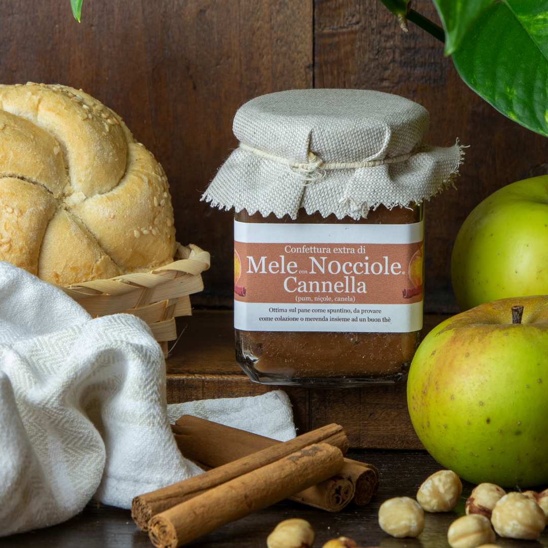 Confiture de pommes, noisettes et cannelle 